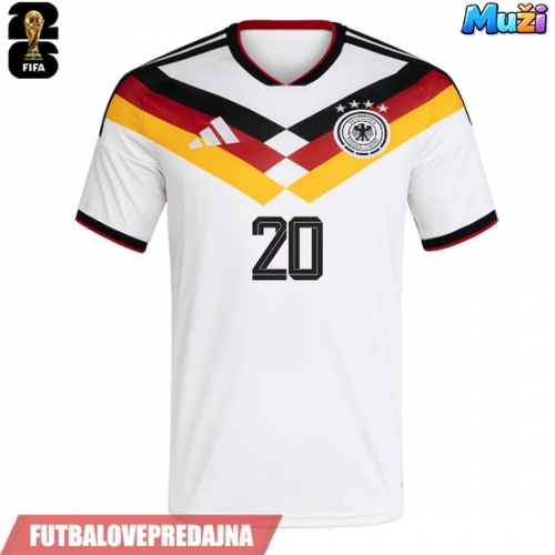 Lacne Muži Futbalové dres Nemecko Serge Gnabry #20 MS 2026 Krátky Rukáv - Domáci